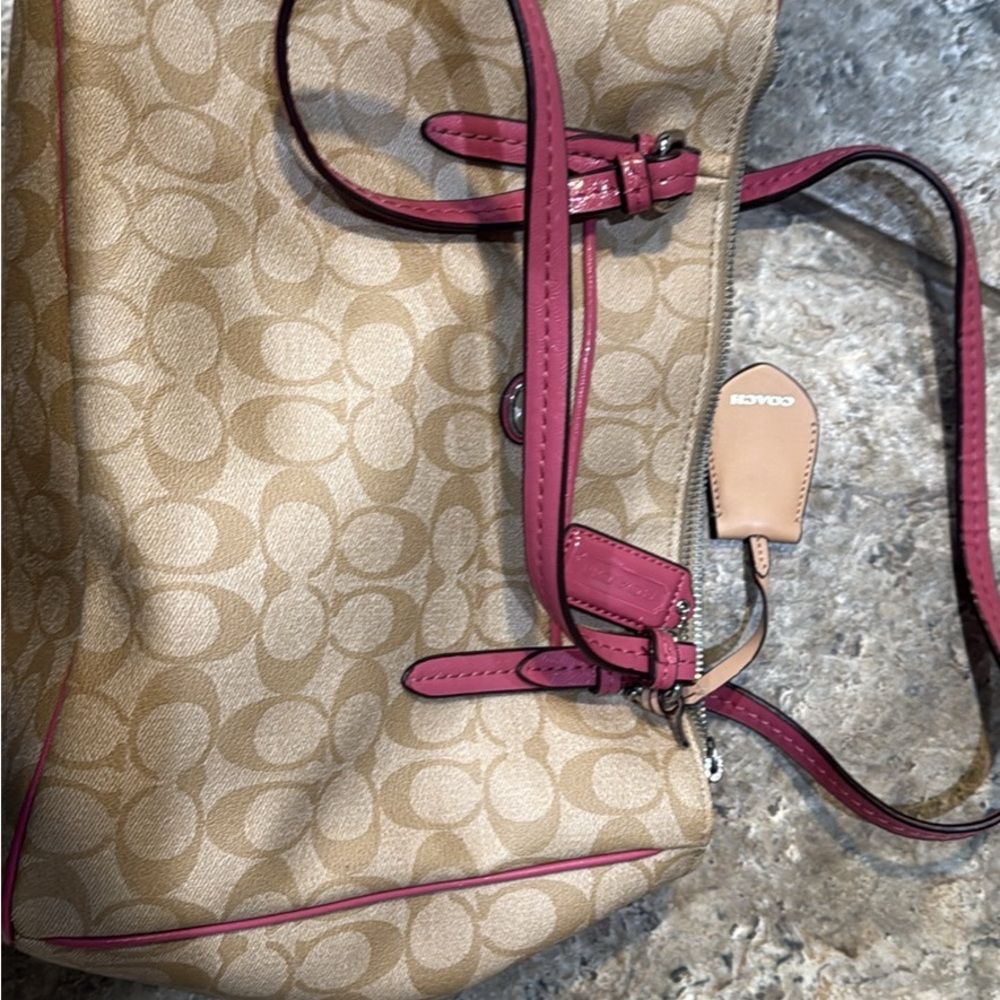 Coach Tan and Pink purse
